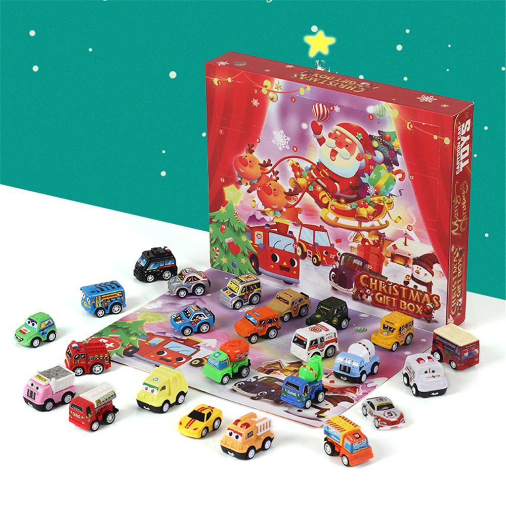 Vicanber Christmas Advent Calendar Blind Box Car Toys Kids Xmas Countdown Gifts