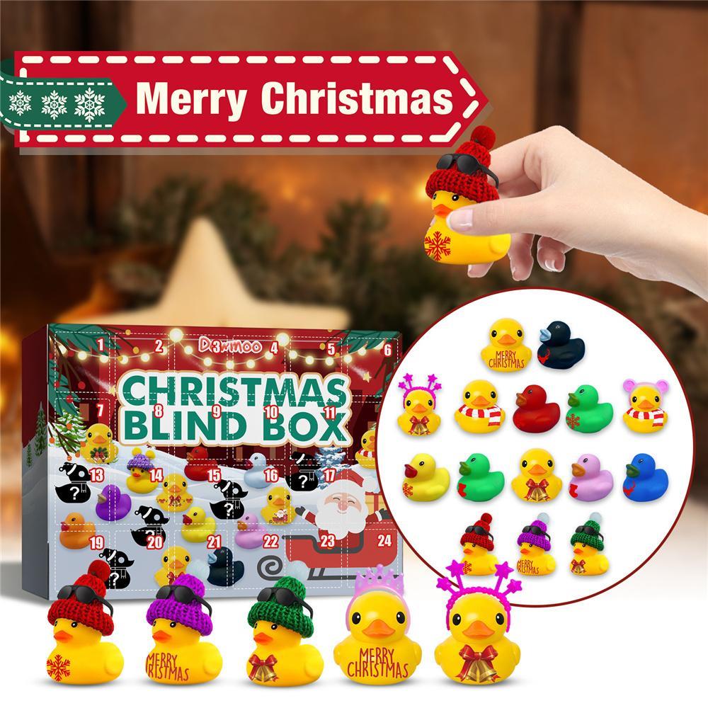Vicanber Christmas Advent Calendar Blind Box Rubber Ducks Toys Kids Xmas Countdown Gifts
