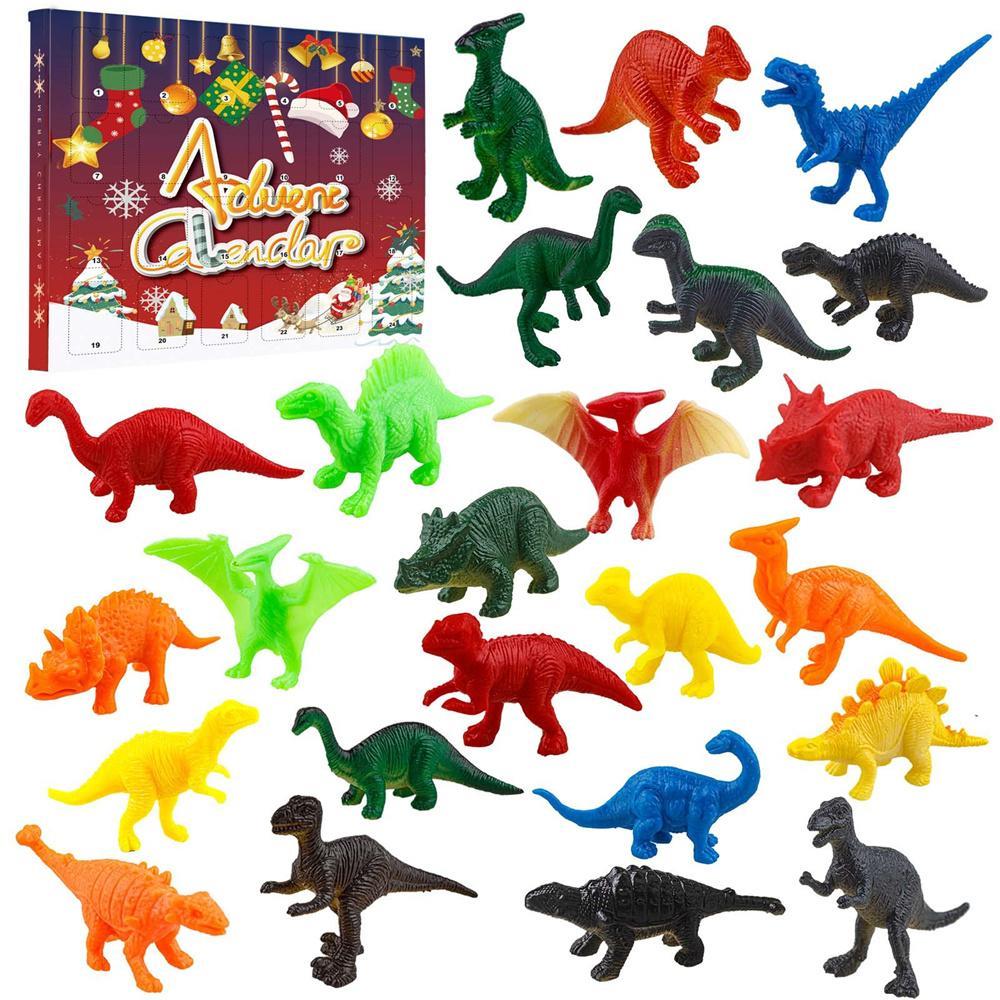 Vicanber Christmas Advent Calendar Blind Box Dinosaur Dino Toy Kids Xmas Countdown Gifts