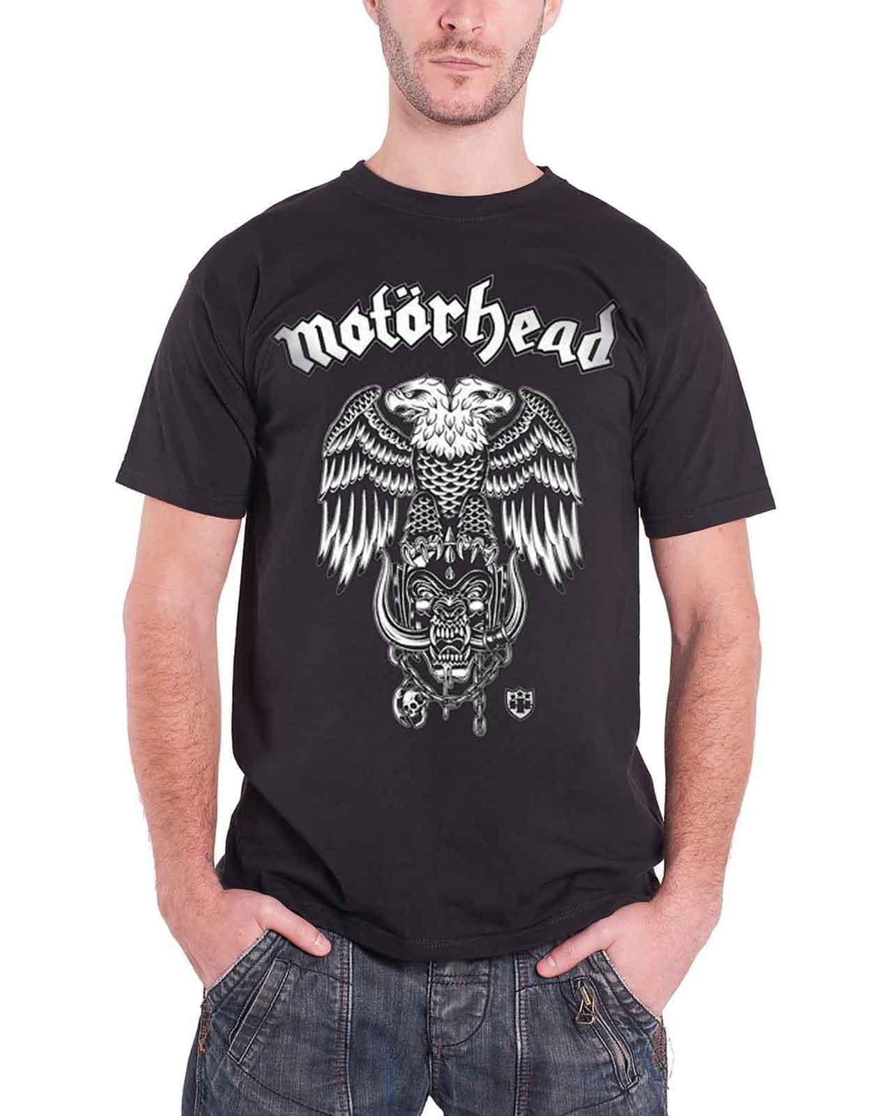 Motorhead T Shirt Hiro Double Eagle Warpig band logo Official Mens Black
