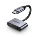 UGREEN 50596 USB-C to 3.5mm Jack Headphone and Charging Adapter Audio Aluminium