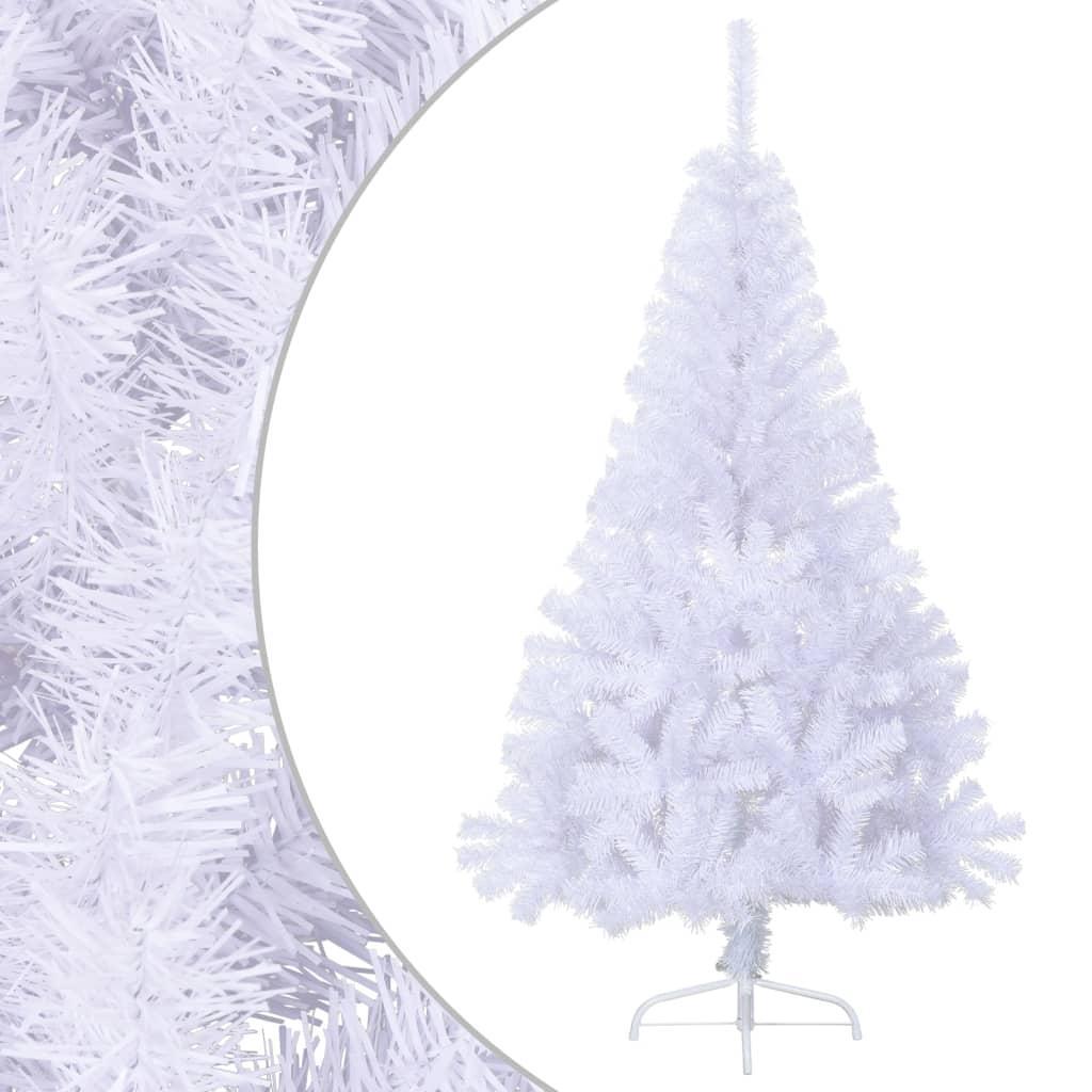 Artificial Half Christmas Tree with Stand White 120 cm PVC vidaXL