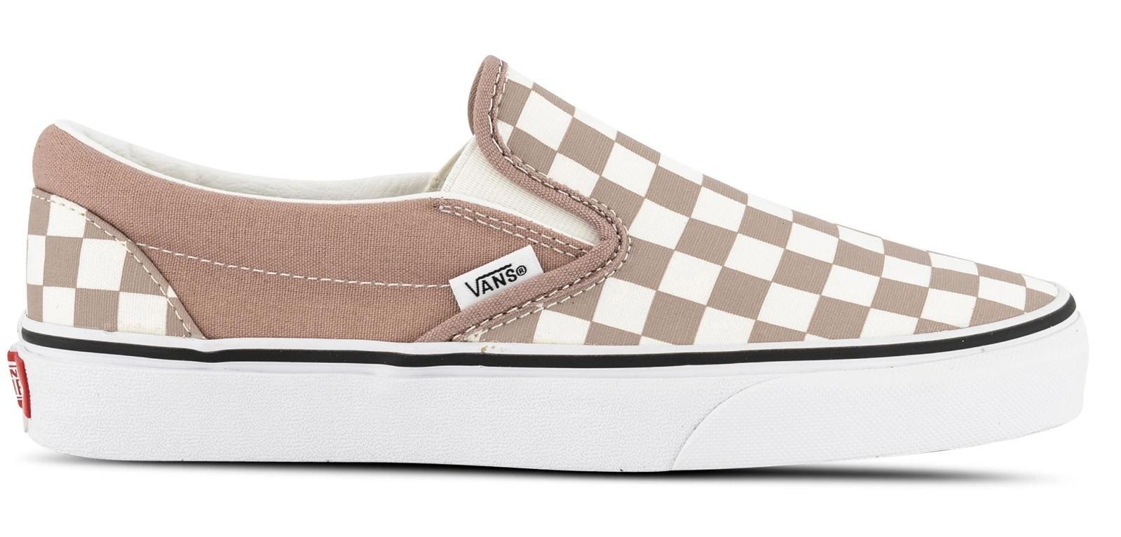 Vans Classic Slip On Canvas Sneaker Shoes Chess Check - Etherea/True White - US 5