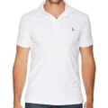 Polo Ralph Lauren Men's Custom Slim Fit Short Sleeve Polo Shirt White