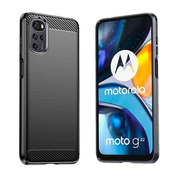 Motorola Moto G22 Case, Rugged Shockproof Heavy Duty Snti Slip Protective Case Cover (Black)