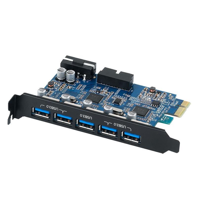 [PVU3-5O2I] Booster USB 3.0 5 Port + USB3.0 20PIN PCI-Express Card Internal