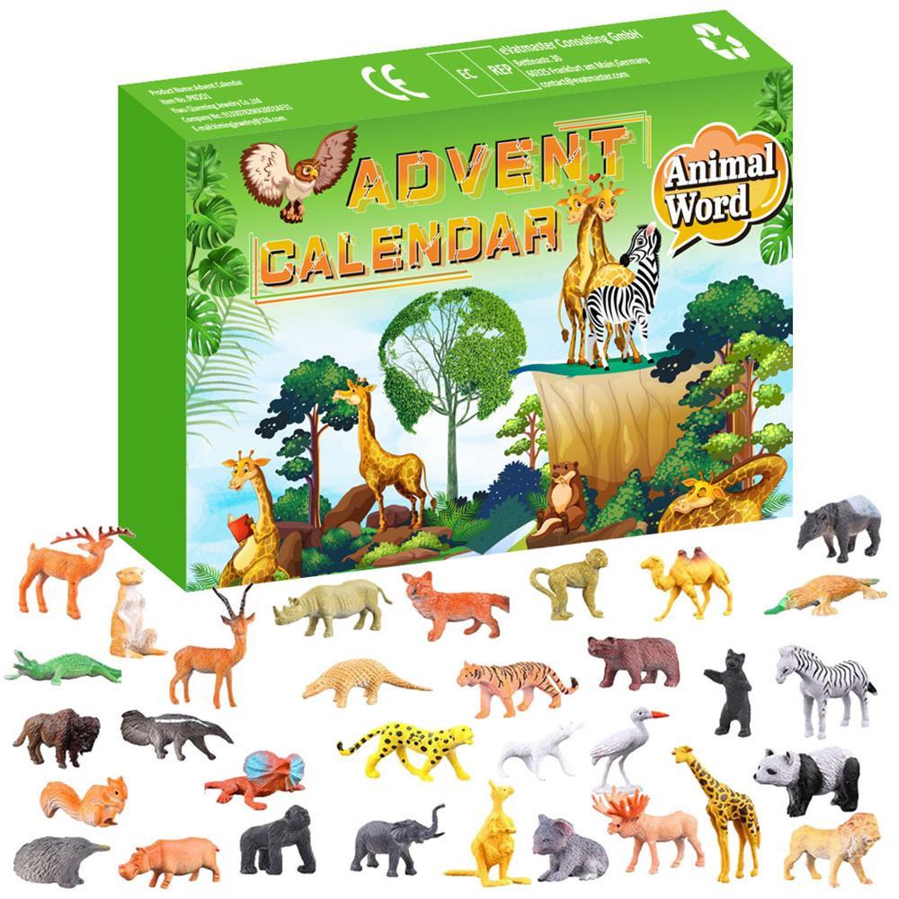 GoodGoods 24 Days Christmas Countdown Advent Calendar Animal Toys Blind Box Gift