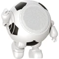 Portable Small Steel Bluetooth Audio, Creative Football Design Robot Bluetooth Speaker-white