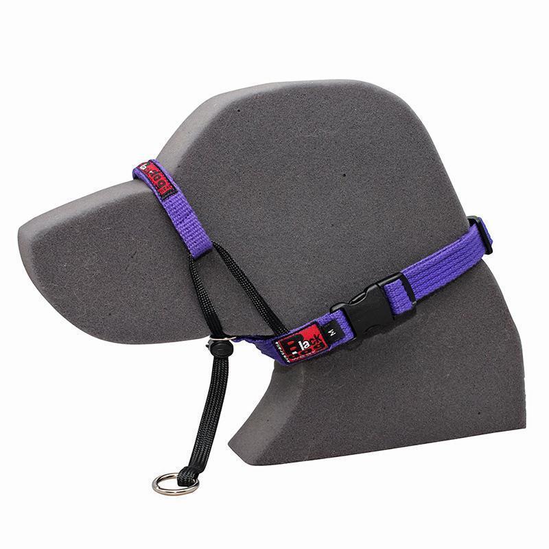 Black Dog Adjustable Dog Training Head Halter Purple Large