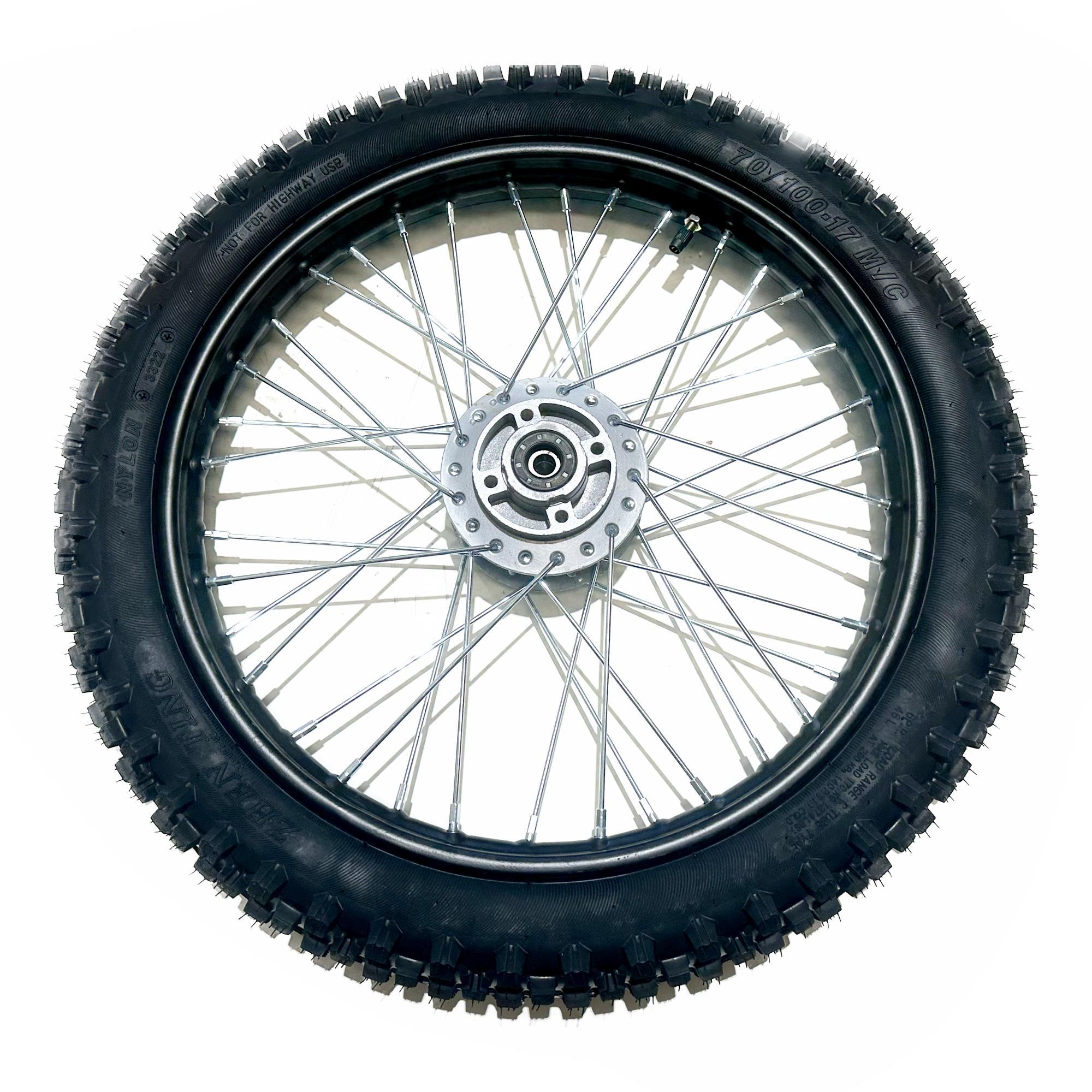 12mm 70/100-17 17" Inch Front Wheel Rim Knobby Tyre PIT PRO Dirt Bike