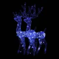 Acrylic Reindeer Christmas Decorations 2 pcs 120 cm Blue vidaXL