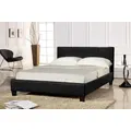 Istyle Prada Double Bed Frame Pu Leather Black