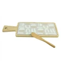 Relic Serving Paddle with Spreader (White/Natural) - 32x12x1cm