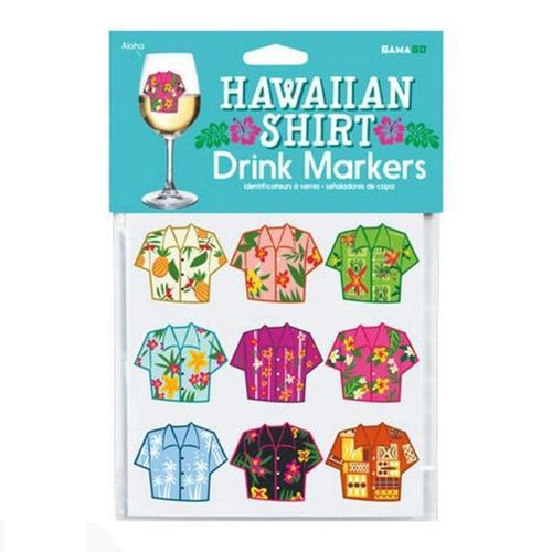 Hawaiian Shirt Novelty Drink Markers