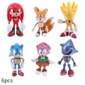 GoodGoods 6PCS Sonic The Hedgehog Cake Topper Action Figure Toy Dolls Set Model Collections Chrismas Decoration