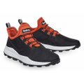 Timberland Mens Brooklyn Fabric Oxford Sneakers Shoes - Black Mesh with Orange - US 7