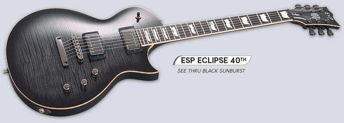 ESP 40th Anniversary Eclipse See Thru Black Sunburst