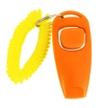 2 Pack Dog Training Whistle Clickers with Wrist Strap, Dog Training Whistle 2 in 1,Durable Light Weight Easy to Use Design for Cats Puppy Birds Horses Pet Behavioral Training Orange