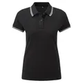 Asquith & Fox Womens/Ladies Classic Fit Tipped Polo (Black/White) (S)