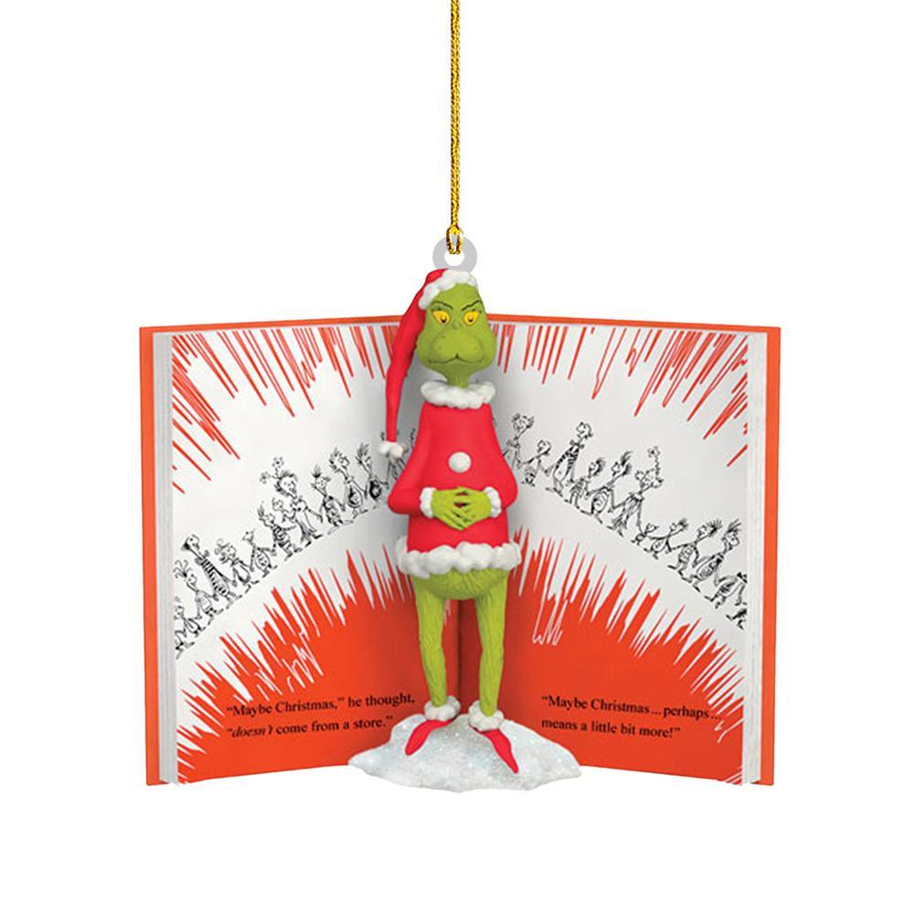 Vicanber Christmas Tree Decor Props Creative Green Monster Hanging Ornament Pendant (A)
