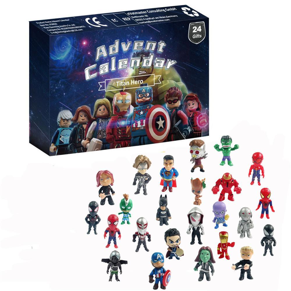 Vicanber Christmas Blind Box Advent Countdown 24 Days Calendar Xmas The Avengers Kids Toys Gifts