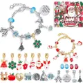 Vicanber Blind Box Advent Calendar Charm Bracelet DIY Set Christmas Countdown 24 Days Xmas Kids Gifts