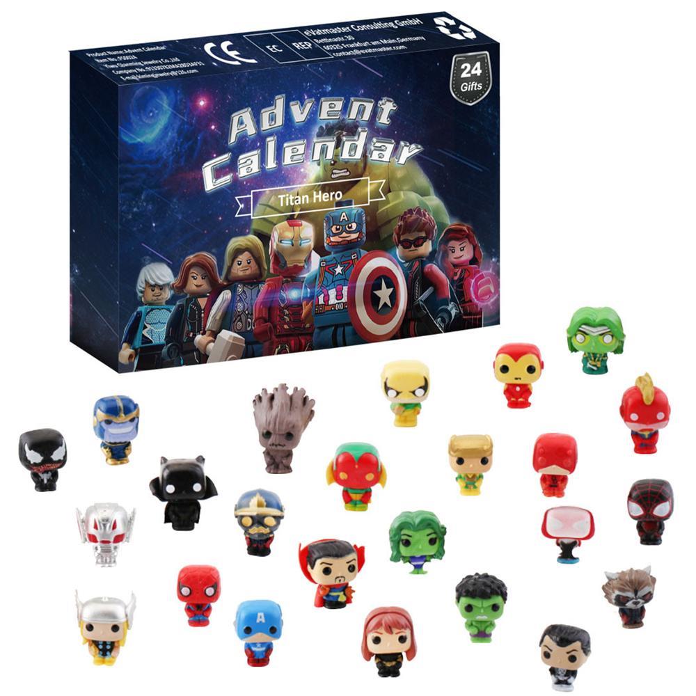 Vicanber Blind Box Advent Calendar The Avengers Toys Christmas Countdown 24 Days Xmas Kids Gifts