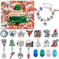 GoodGoods Christmas Bracelet Making Set Advent Calendar 24 Days of Surprise Blind Box Countdown Gift for Kids