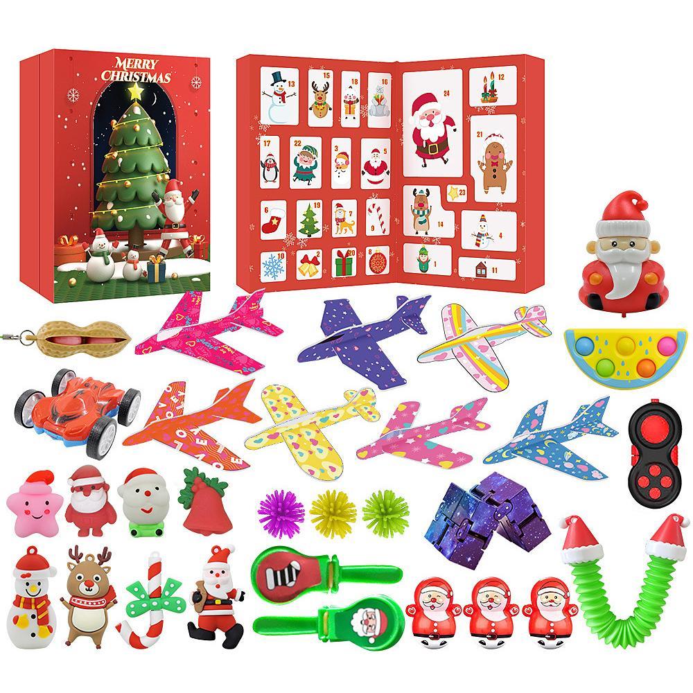 GoodGoods Christmas Xmas Fidget Toys Advent Calendar 24 Days of Surprise Blind Box Countdown Gift for Kids