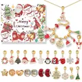 GoodGoods Christmas Necklace Bracelet DIY Set Advent Calendar 24 Days of Surprise Blind Box Countdown Gift for Kids