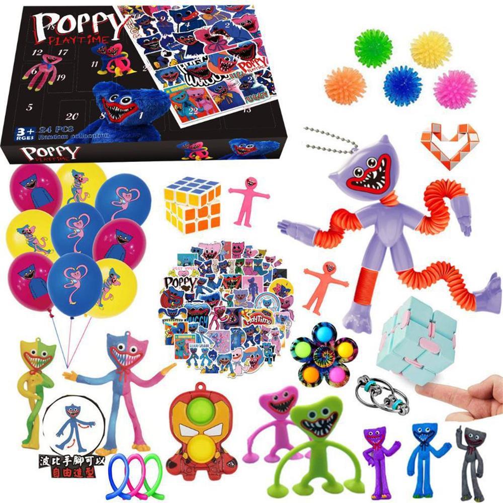 GoodGoods Christmas Poppy Playtime Fidget Toys Advent Calendar 24 Days of Surprise Blind Box Countdown Gift for Kids