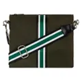 Punch Neoprene Premium Nylon Cross Body/Shoulder/Handbag w/Striped Strap Green