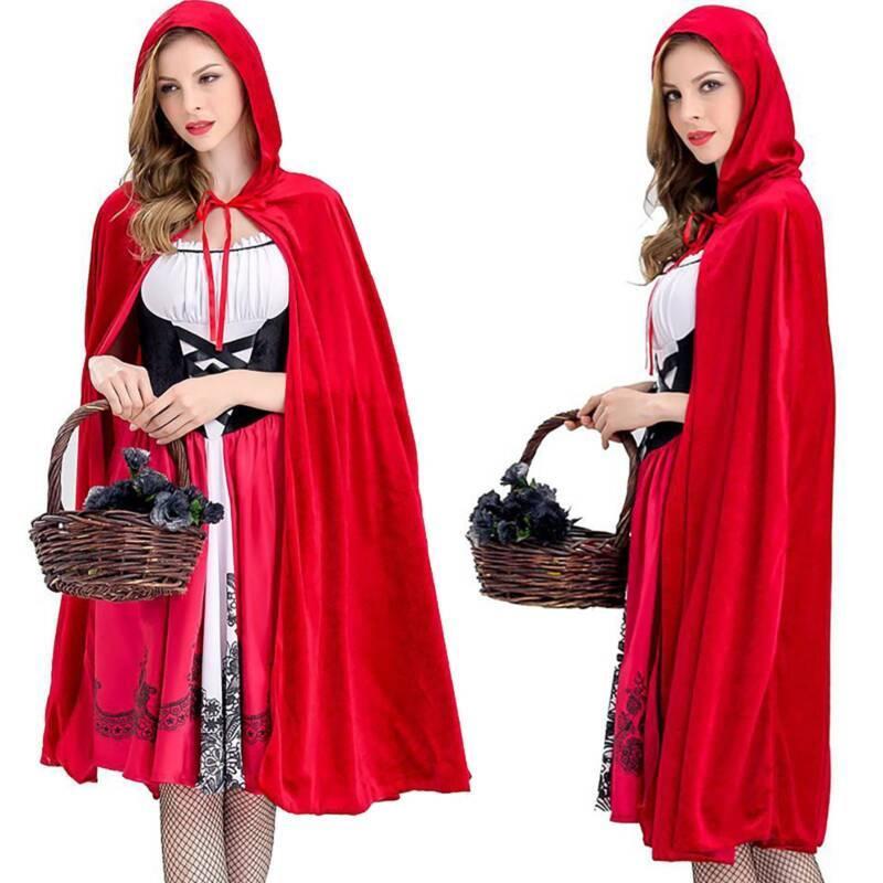 GoodGoods Women Halloween Party Little Red Riding Cosplay Hooded Fancy Dress Costume Hot (M)