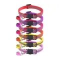6Pcs Breakaway Cat Collar with Bell Stripe Reflective Collars-A