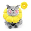 Cat Small Dog Recovery Collar Adjustable Pet Sunflower Collar, S