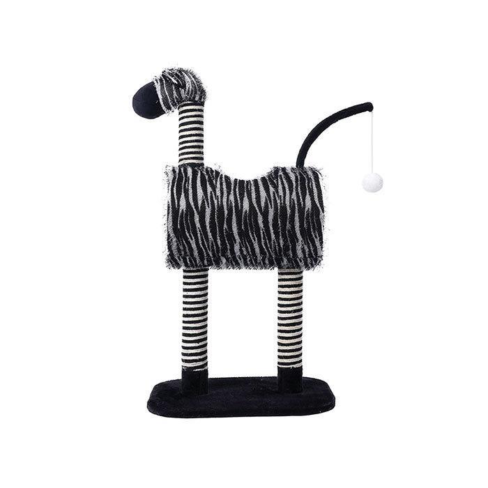Zebra Activity Cat Tree Condo with Scratching Posts Cat Play House Furniture