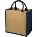 Bullet Chennai Jute Gift Tote (Pack of 2) (Natural/Navy) (30 x 19 x 30cm)