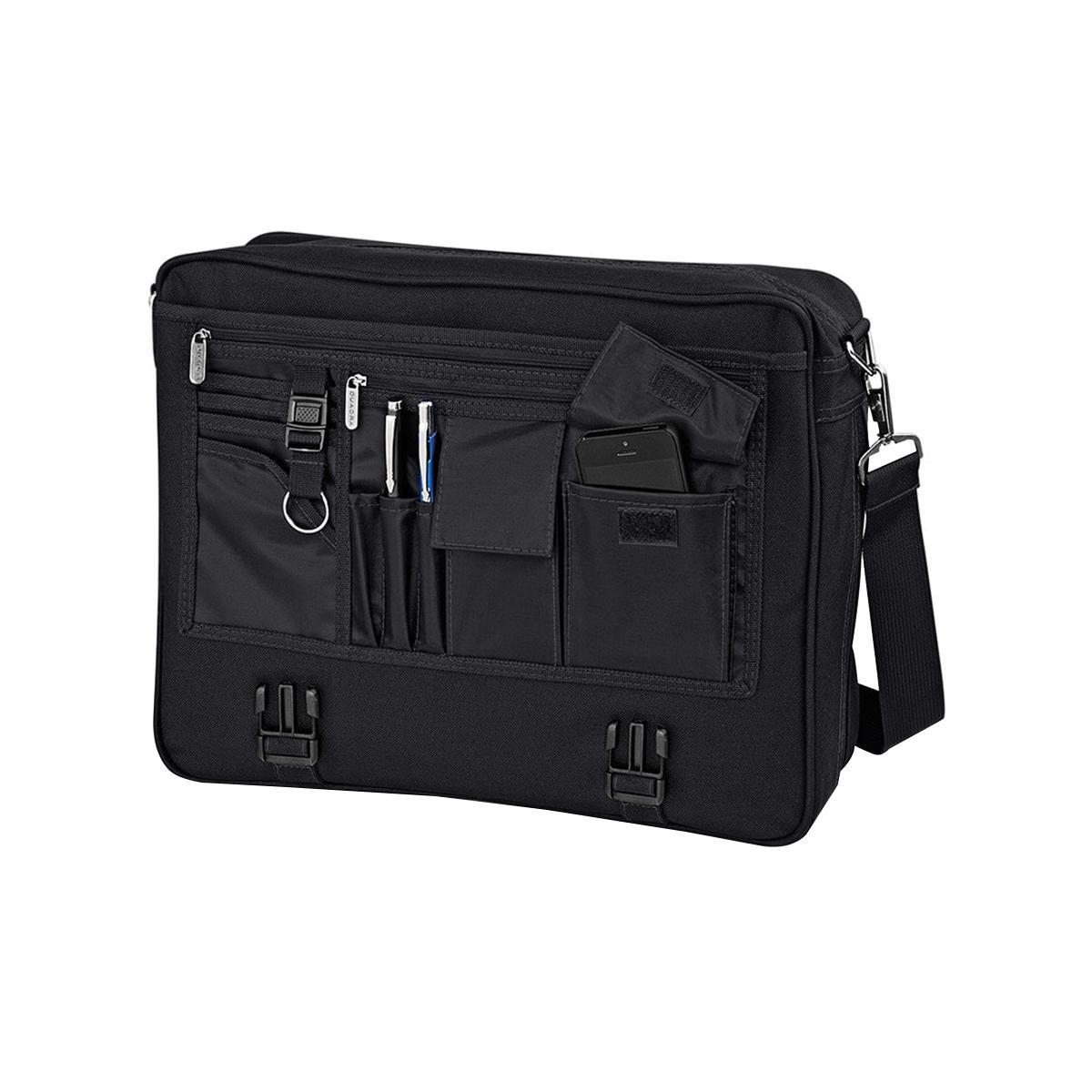 Quadra Portfolio Briefcase Bag - 12 Litres (Pack of 2) (Black) (One Size)