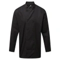 Premier Mens Coolchecker Long-Sleeved Chef Jacket (Black) (XL)