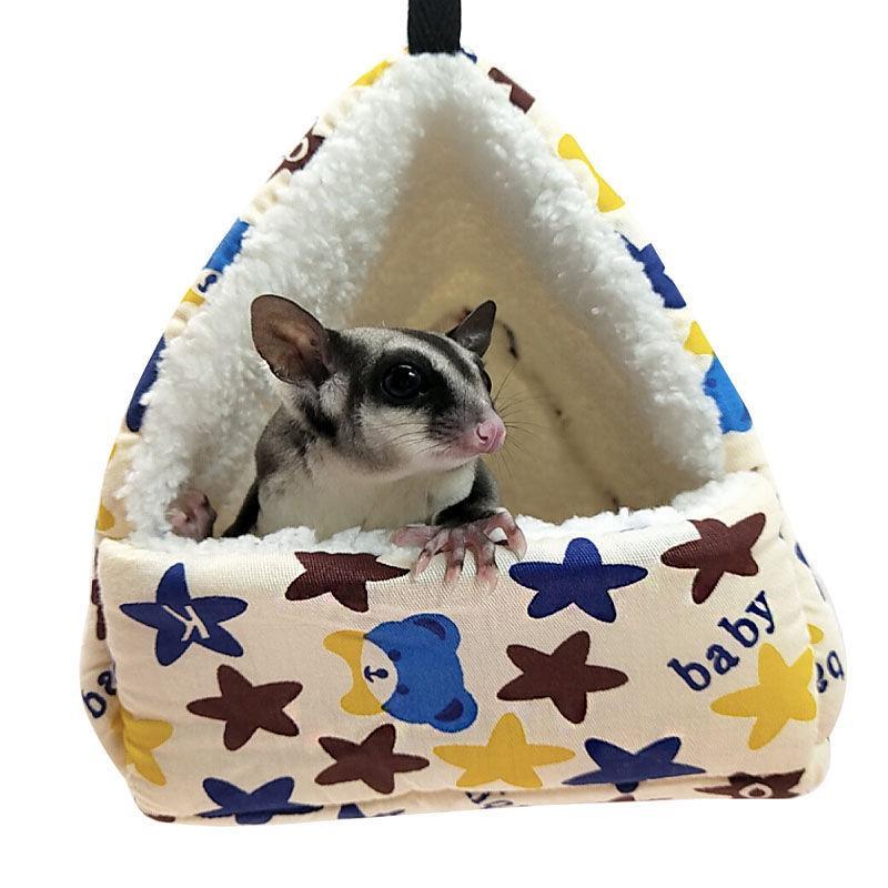 Warm Hamster Plush Bed Hanging Hammock Nest (CartoonStars, 14/12CM)