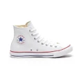 Converse - Chuck Taylor All Star High Leather Unisex Shoes - Mens US 9.5/Womens US 11.5 - Optic White
