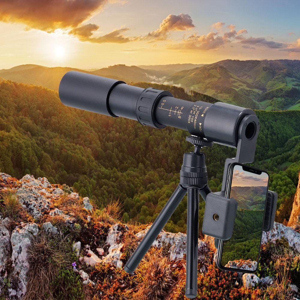10-300X40mm Super Telephoto Zoom Monocular Telescope With mini Tripod