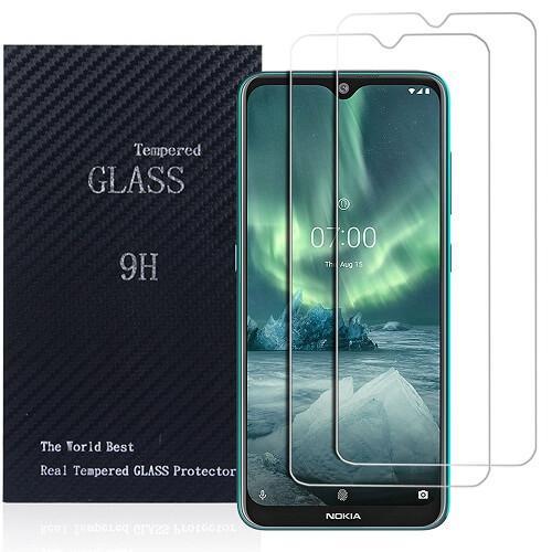 [2 PACK] Nokia 7.2 Screen Protector Tempered Glass Screen Protector Guard - Case Friendly