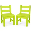 Giantex 2PCs Kids Chairs Toddler Activity Play Study Chairs Children Furniture Outdoor & Indoor Green