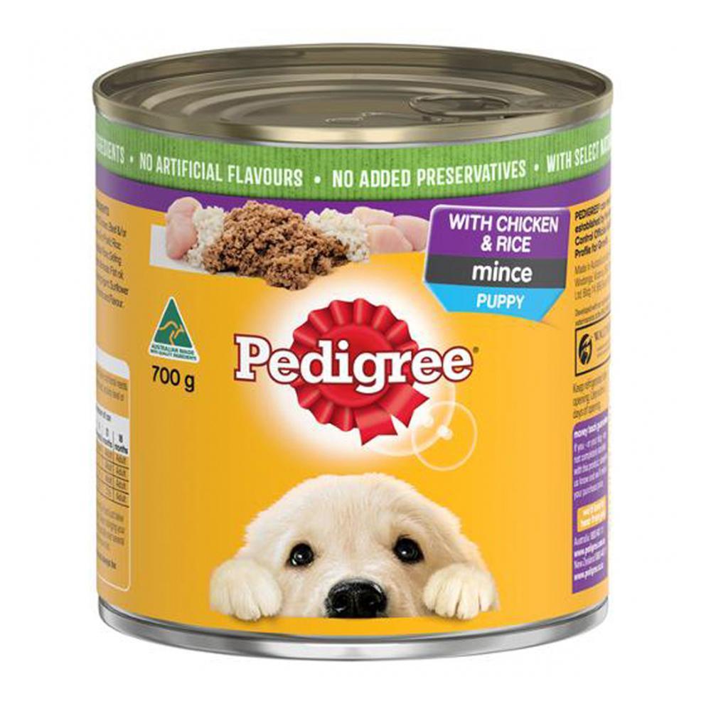 Pedigree Puppy Grab-A-Slab Wet Dog Food Minced w/ Chicken & Rice 12 x 700g