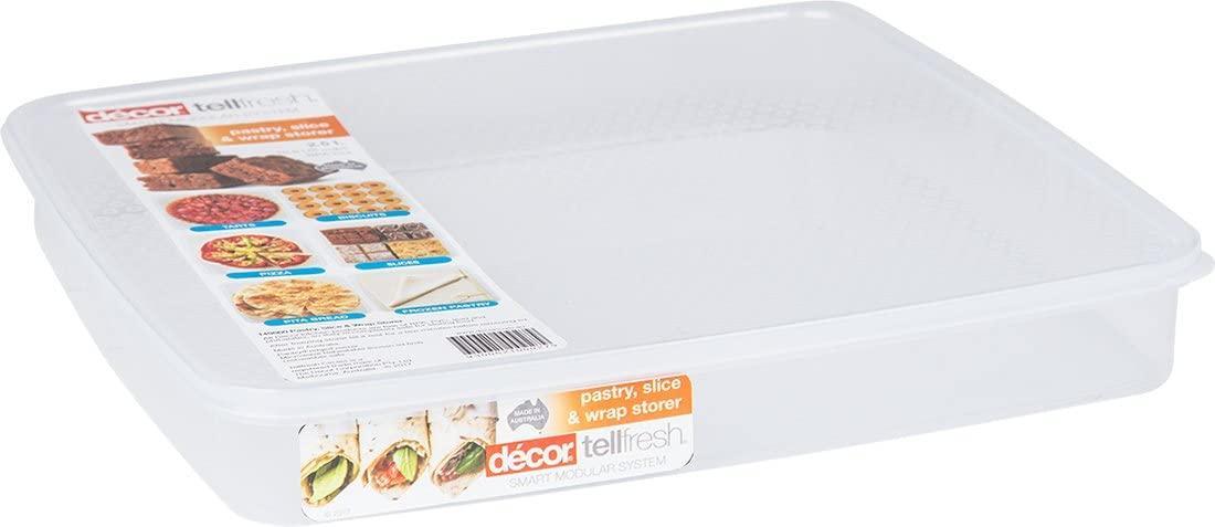 Décor Food Storage Container for Pastry Sheets, Slices and Pita Breads 2.5L