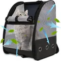 Advwin Pet Carrier Backpack Outdoor For Cat Dog (Black)