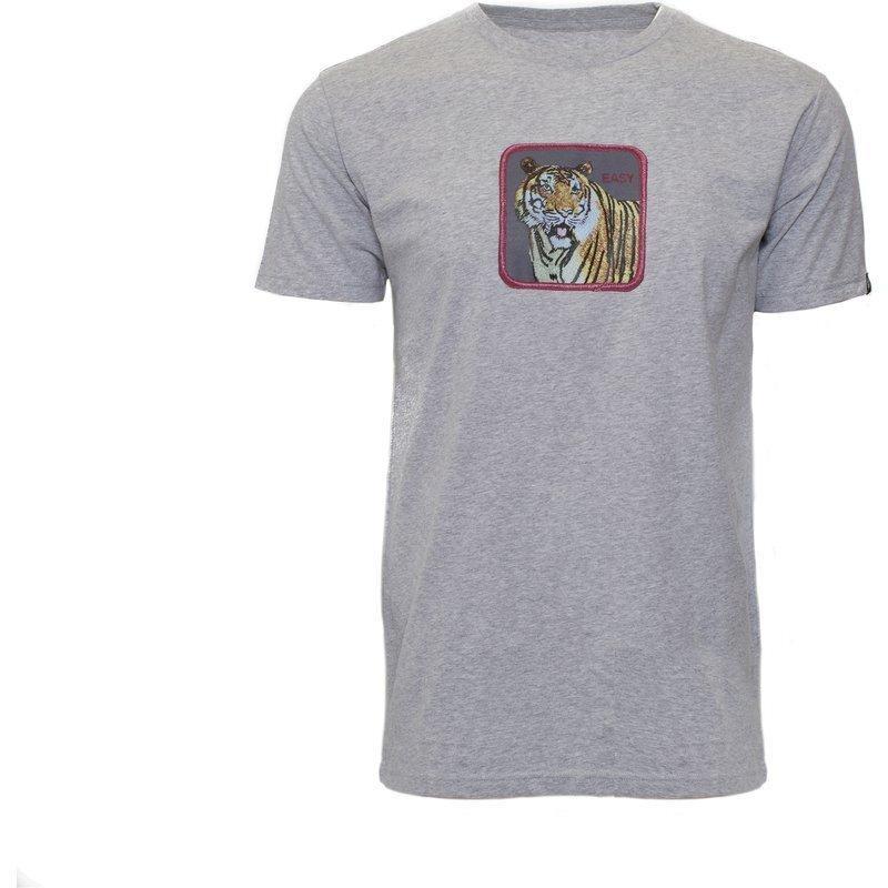 Goorin Bros The Animal Farm T Shirt Top Short Sleeve Tiger - Made in Portugal - Charcoal - L