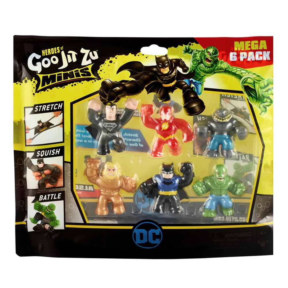 6pc Heroes Of Goo Jit Zu DC Superhero Minis 6.35cm Characters Child/Kids Toy 4y+