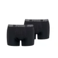 Puma Mens Basic Boxer Shorts (Pack of 2) (Black) (S)